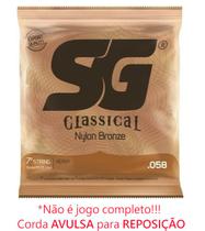 Sétima Corda Avulsa SG violao nylon 7 cordas bronze 65/35 Sétima Corda Avulsa SG violao nylon 7 cordas bronze 65/35