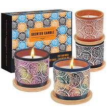 Sets de Velas Aromáticas Vorlestour de Cera de Soya Natural, Paquete de 4