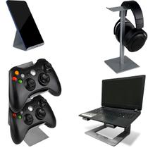 Setup Gamer Vexus Suporte P/ Celular Fone Controle Notebook Prata