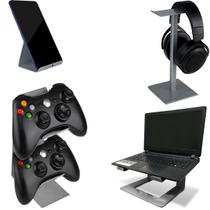 Setup Gamer Vexus Suporte P/ Celular Fone Controle Notebook Prata - Genus Móveis