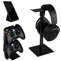 Setup Kit Gamer Vexus Suporte P/ Celular Fone Controle Preto