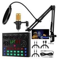 Setup Mixer Interface Live Sound Card Interface USB Para Live Podcast TV Web