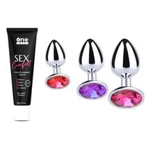 Sex Comfort E Kit Plug Anal Tamanho P, M e G - Sexy Import