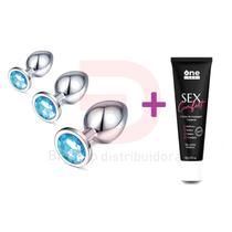 Sex Comfort Lubrificante Anal + Kit Plug Anal Tamanho P, M e G - Sexy import