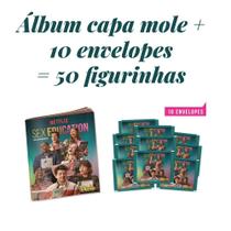 Sex Education - Kit com Álbum + 10 envelopes (50 figurinhas)