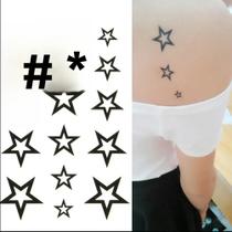 Sexy À Prova D'água Estrela Oca Tatuagem Temporária Bonito Adesivo De Transferência De Água