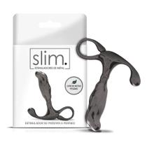 Sexy Fantasy Slim - Plug Anal com Ponta Estimuladora de Próstata em Metal com Alça de Segurança - 9,9 x 2,1 cm