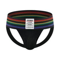 Sexy Masculino Cintura Larga Jockstrap Tanga Roupa Interior G String Pênis Bolsa Lingerie