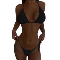 Sexy Women Solid Color Backless Bikini Duas Peças Swimwear Swimsuit Beachwear Set Sexy Women Solid Color Backless Bikini Duas Peças Swimwear Swimsuit Beachwear Set