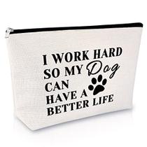Sfodiary Funny Dog Lovers Presentes para Mulheres Maquiagem Saco Animal Lovers Gift For Friend Inspirational Gifts For Dog Mom Dog Owner Cosmetic Bag Dog Rescue Gift Christmas Birthday Gift Travel Cosmetic Pouch