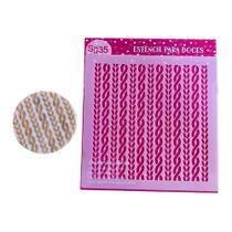 SG35 Estêncil tricô para confeitaria e artesanato.