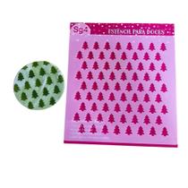 SG4 Estêncil árvore de natal para confeitaria e artesanato. SG4 Estêncil árvore de natal para confeitaria e artesanato.