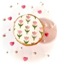 SG57 Estêncil tulipa para confeitaria e artesanato.