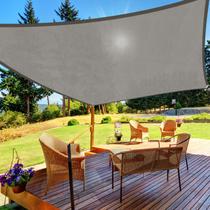 Shade Sail HappyTrends 3x4 m, proteção UV pesada, cinza