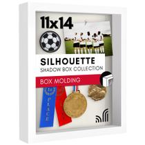 Shadow Box Frame American Flat Silhouette 11x14 branca