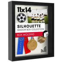 Shadow Box Frame American Flat Silhouette 11x14 preta