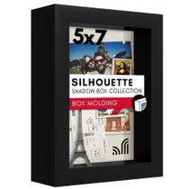 Shadow Box Frame American Flat Silhouette 5x7 preta