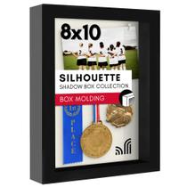 Shadow Box Frame American Flat Silhuette 20x25cm preta Shadow Box Frame American Flat Silhuette 20x25cm preta