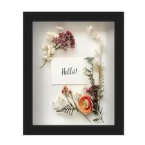 Shadow Box Frame FrameWorks 20x25cm de madeira preta com vidro