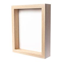 Shadow Box Frame FrameWorks em madeira de carvalho natural 8,5x11