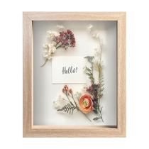 Shadow Box Frame FrameWorks Natural Oak 21,6 x 27,9 cm com vidro
