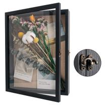 Shadow Box Frame GraduatePro 11x14 preto rústico com vidro