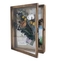 Shadow Box Frame Graduation Mall Solid Wood 11x14 com porta de vidro