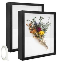 Shadow Box Frame IWOLOMI, 11 x 14 polegadas, madeira preta, pacote com 2