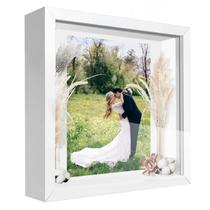 Shadow Box Frame TOUYINGER 12x12 com adesivos para cartas brancos Shadow Box Frame TOUYINGER 12x12 com adesivos para cartas brancos