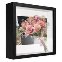 Shadow Box Frame TOUYINGER 12x12 com adesivos para cartas pretas Shadow Box Frame TOUYINGER 12x12 com adesivos para cartas pretas