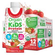 Shake nutricional proteico Orgain Organic Kids Strawberry 8g