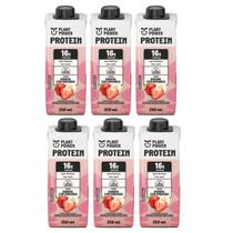 Shake Protein Banana C Morango 16g De Proteína Kit 6 Zero Lactose 250ml Plant Power