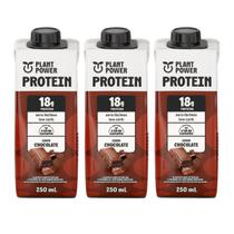 Shake Protein Chocolate 18g De Proteína Kit 3 Zero Lactose 250ml Plant Power Shake Protein Chocolate 18g De Proteína Kit 3 Zero Lactose 250ml Plant Power