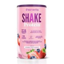 Shake Protein Morango com Blueberry 450g Sanavita Shake Protein Morango com Blueberry 450g Sanavita