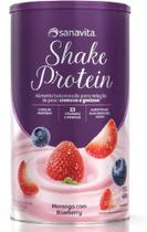 Shake Protein Sabor Morango com Blueberry de 450g-Sanavita