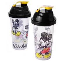 Shakeira de Plástico 580 ml com Tampa Rosca e Misturador Mickey - 1 Un