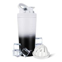 Shaker Bottle Ice Shaker Ice Shaker de aço inoxidável 770mL preto/branco Shaker Bottle Ice Shaker Ice Shaker de aço inoxidável 770mL preto/branco