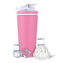 Shaker Bottle Ice Shaker Ice Shaker Isolado em Aço Inoxidável 770mL Rosa Shaker Bottle Ice Shaker Ice Shaker Isolado em Aço Inoxidável 770mL Rosa