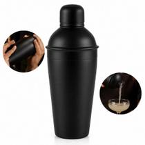 Shaker coqueteleira 550ml aco inox preta fosca para drinks caipirinha bartender bar premium profissional Shaker coqueteleira 550ml aco inox preta fosca para drinks caipirinha bartender bar premium profissional