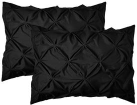 Sham Set Elegant Comfort Pleat Design 1500 em microfibra Sham Set Elegant Comfort Pleat Design 1500 em microfibra