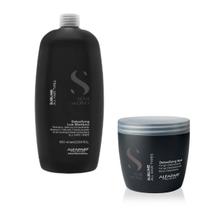 Shampoo 1L e Máscara 500g Alfaparf Semi Di Lino Detoxifying