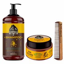 Shampoo 1L Pasta Cabelo Lemon Bone Pente Duplo Don Alcides