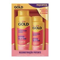 Shampoo 275ml + Condicionador Niely Gold Reconstrução Potente com Queratina 175ml Shampoo 275ml + Condicionador Niely Gold Reconstrução Potente com Queratina 175ml