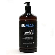 Shampoo 3 em 1 Barba Cabelo e Corpo Human Limpeza e Hidratação 1l
