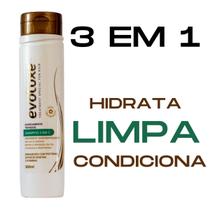 Shampoo 3 em 1 Hidratante Desembaraçador 300ml Evoluxe