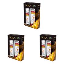 Shampoo 325ml + Condicionador 325ml Skala Bomba 12 em 1 Vitamina E 100% Vegano - 325ml (Kit com 3)