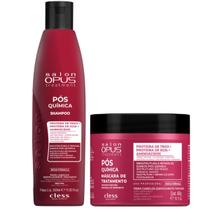 Shampoo 350ml e Máscara 400ml Pós Química Salon Opus Cless Reconstrução e Força Cabelos Danificados Shampoo 350ml e Máscara 400ml Pós Química Salon Opus Cless Reconstrução e Força Cabelos Danificados