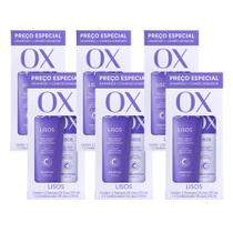 Shampoo 375ml + Condicionador 170ml OX Liso Duradouro Antifrizz Prolongado (Kit com 6)