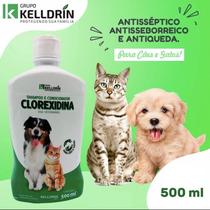 Shampoo 5 em 1 com Clorexidina Kelldrin para Cães e Gatos 500ml Envio Imediato