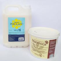 Shampoo 5 Litros Galão Perolado + Balde Hidrataçao 2kg Mandioca Lady Liz